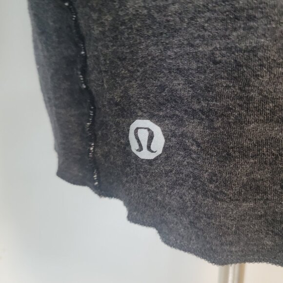 Lululemon Binary Crew White Heathered Black Super Wide Load Stripe Size L - Picture 9 of 14